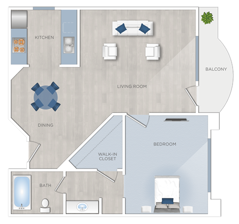 one-bedroom apartments in Hollywood, CA